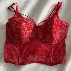 VICTORIAS SECRET HOT RED BUSTIER